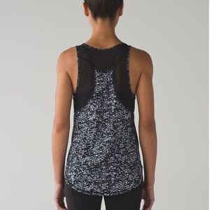 Lululemon Sculpt Tank II Iced Wave White Black / Black